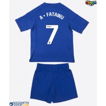 Otroški Nogometni dresi Leicester City Issahaku Fatawu #7 Domači 2025-26 Kratek Rokav (+ Kratke hlače)